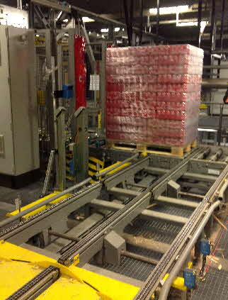 3-strand Pallet Chain Conveyor with Right Angle Transfer